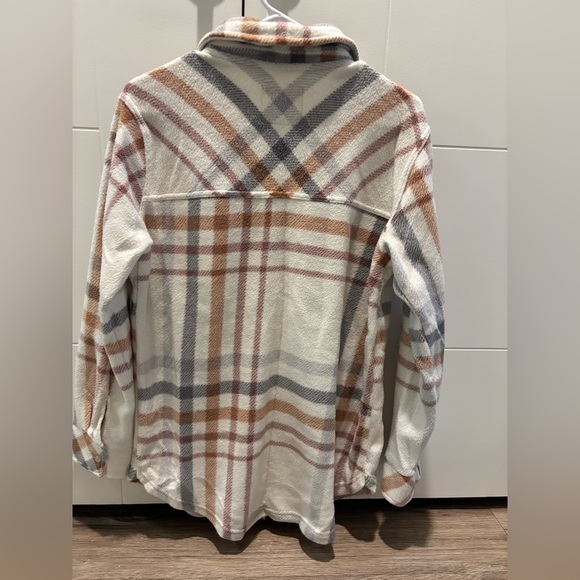 Altar'd State Multicolor Plaid Button-Down Shacket - Picture 2 of 8